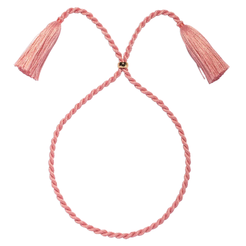 Marina Silk Cord Necklace | Pink Lace Dress Flare