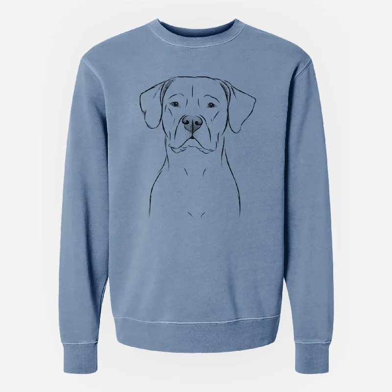 Bare Rufio the Dogo Argentino - Unisex Pigment Dyed Crew Sweatshirt Street Style Hoodies