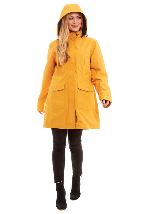 Serafina Collection Waterproof Jacket, Mustard Yellow Women's UV protection jackets