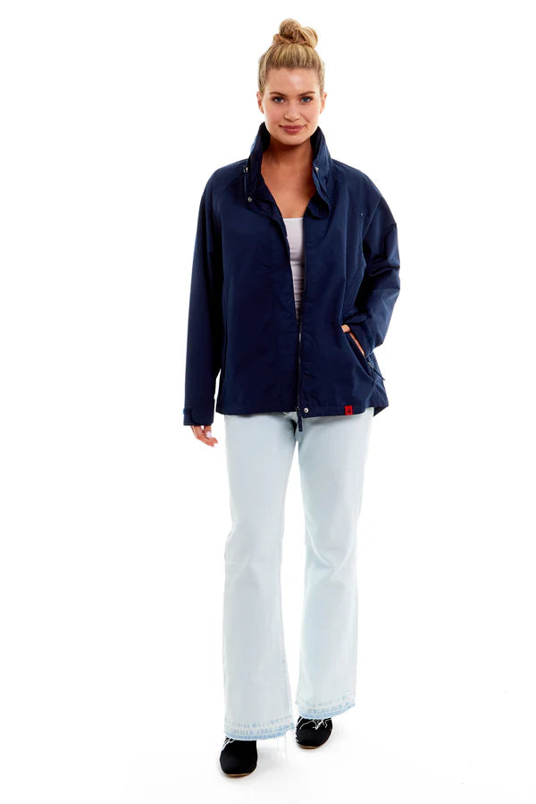 Serafina Collection Waterproof Short Jacket, Navy Women's insulated jackets