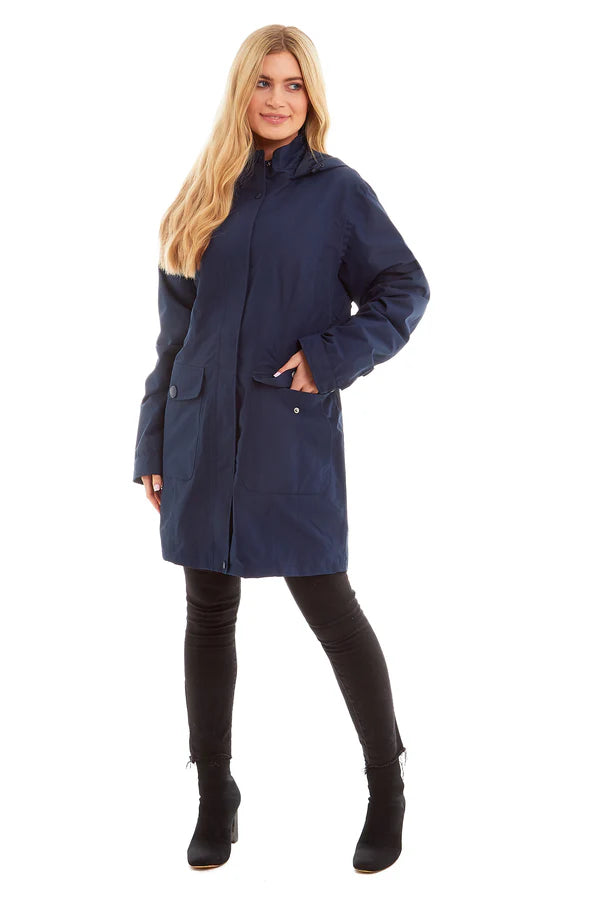 Serafina Collection Waterproof Jacket, Navy Women's heated jackets