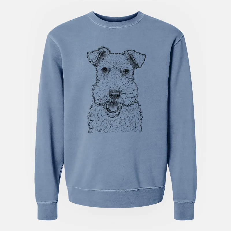 Bare Ted the Wire Fox Terrier - Unisex Pigment Dyed Crew Sweatshirt Relaxed Fit Sweatshirts