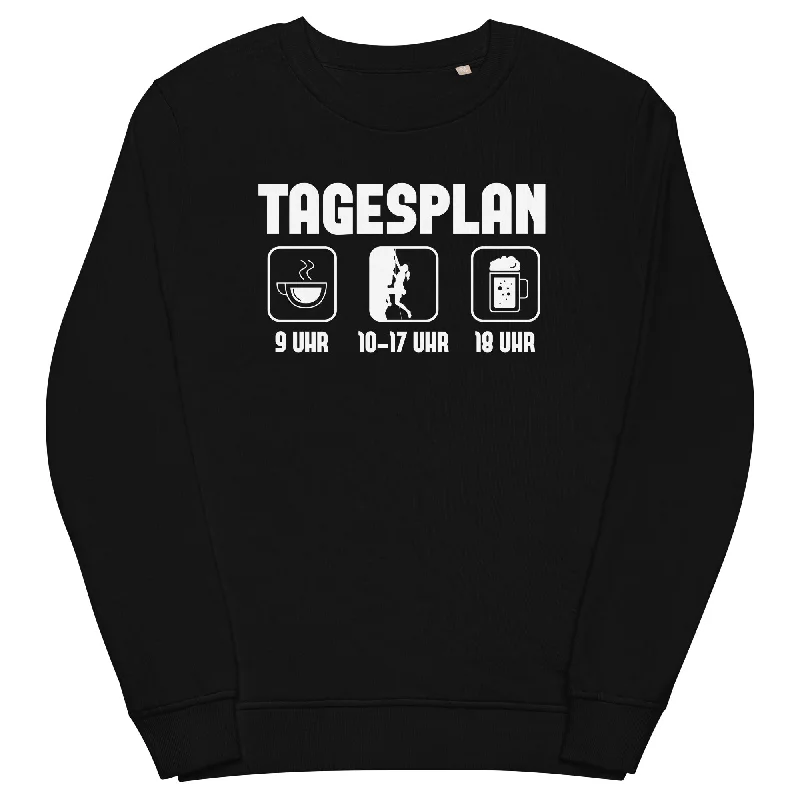 Tagesplan 1 - Unisex Premium Organic Sweatshirt Warm Sweatshirts for Women