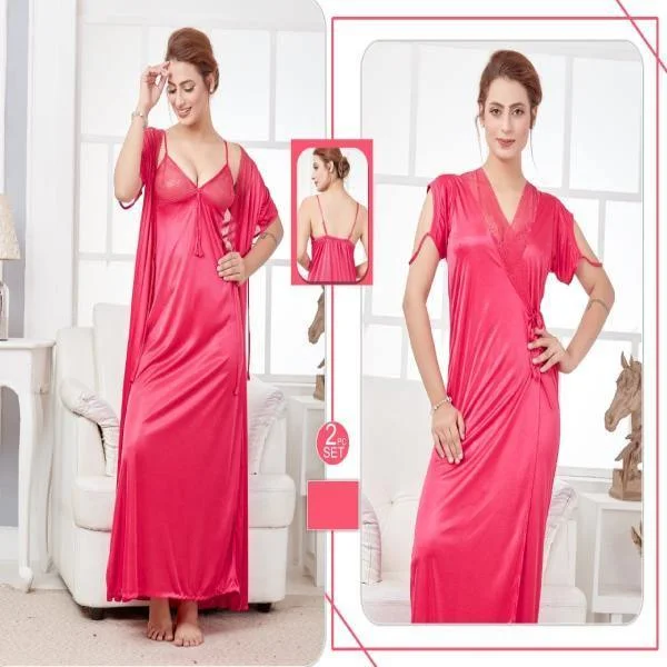 Fancy 2pc Indian Bridal Stylish Gown Nighty Set For Women Winter pajama sets