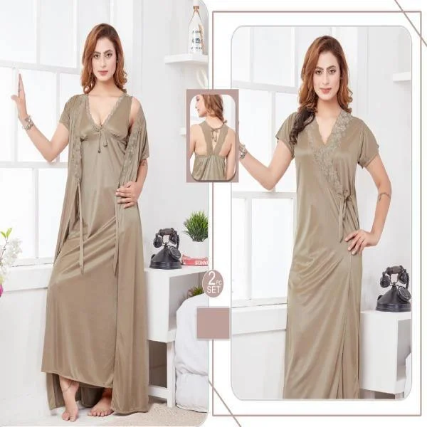 Stylish Indian Bridal 2pc Gown Nighty Set For Women Summer pajama sets