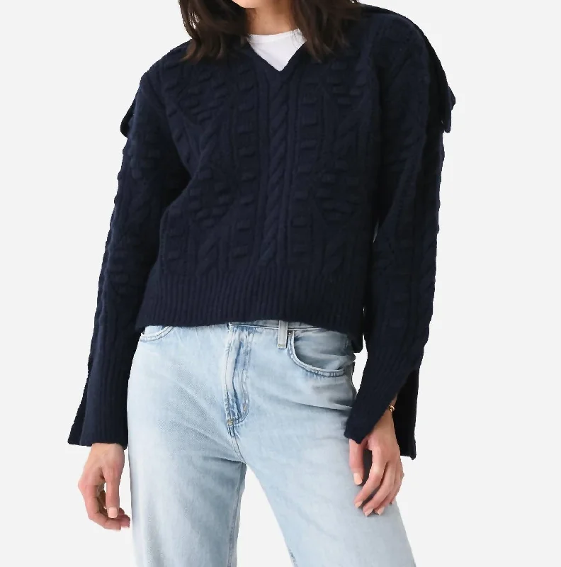 Cele Sweater In Navy Comfortable sweaters for all seasons