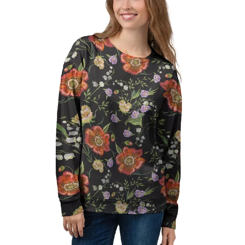 Poppy Floral Print Women's Sweatshirt Zara sweaters