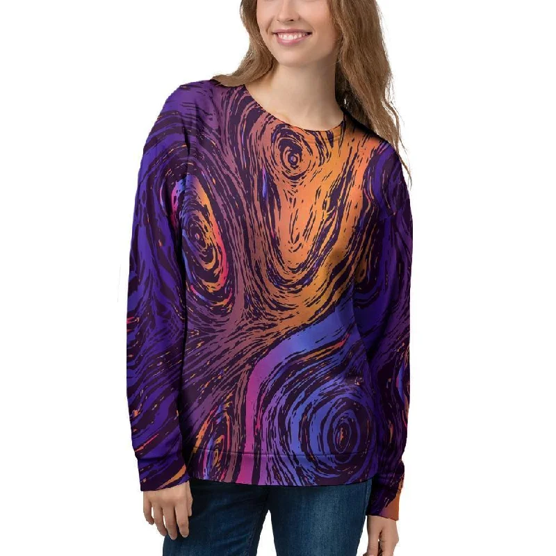 Psychedelic Abstract Women's Sweatshirt Sporty sweaters