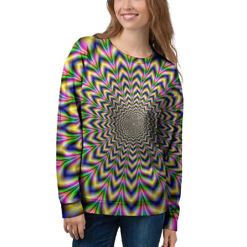 Psychedelic Blue Optical illusion Women's Sweatshirt Classic sweaters