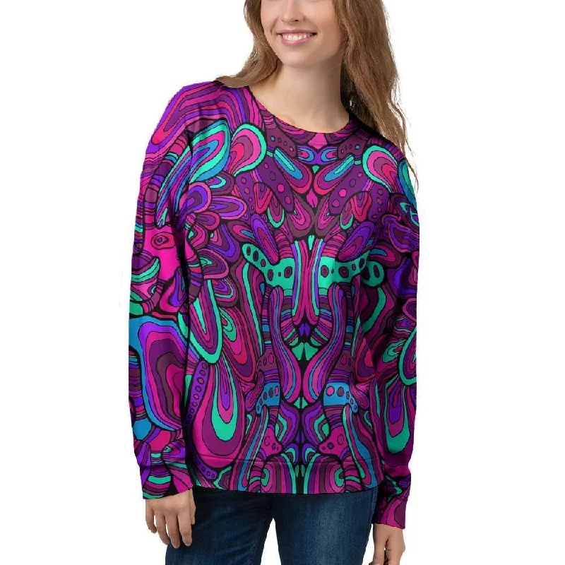 Psychedelic Trippy Doodle Women's Sweatshirt Oversized sweaters