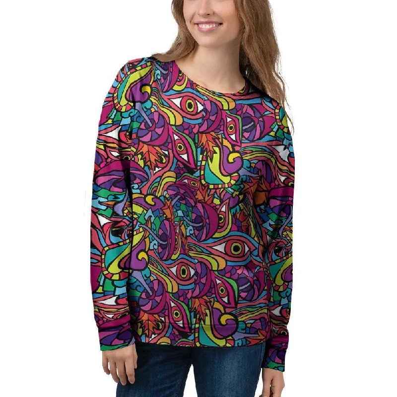 Psychedelic Trippy Eye Women's Sweatshirt Women's sweaters