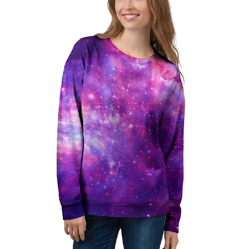 Purple Galaxy Space Women's Sweatshirt Luxury sweaters