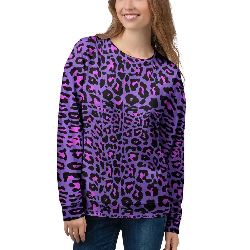 Purple Leopard Women's Sweatshirt Holiday sweaters