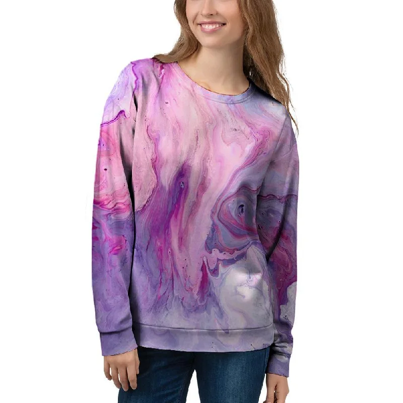 Purple Marble Women's Sweatshirt Date night sweaters