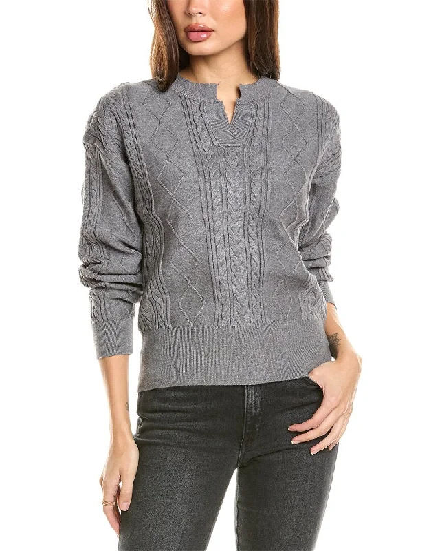 Seraphina Split Neck Sweater Edgy sweaters