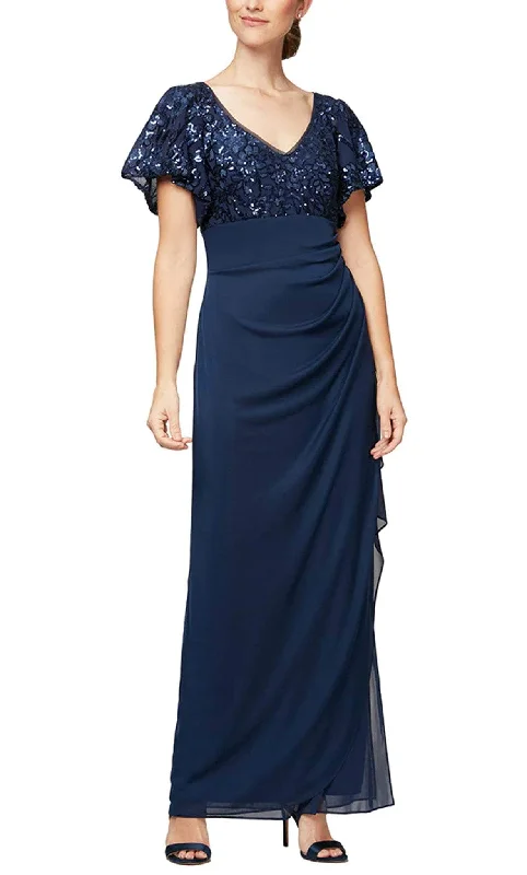 Alex Evenings 8196771 - Sequined Column Full Length Formal Gown A-line party dresses