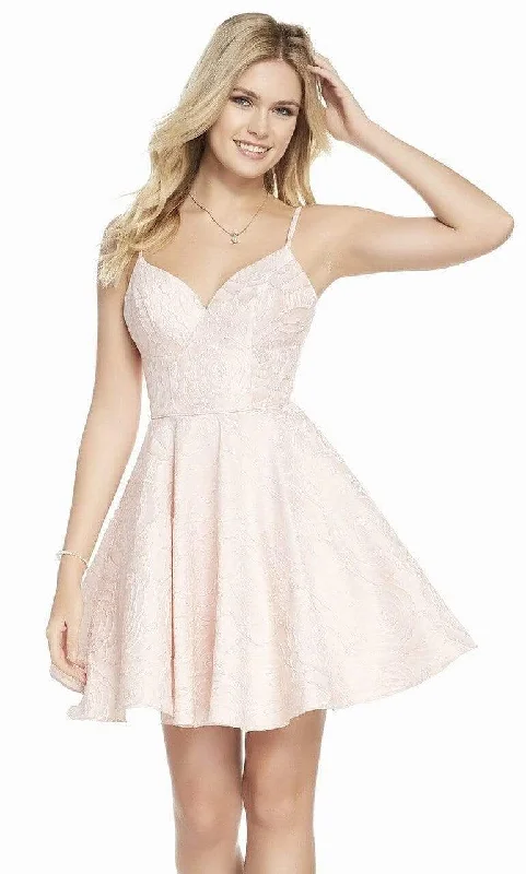 Alyce Paris - V-neck A-line Cocktail Dress 3892 - 1 pc Light Pink In Size 4 Available Lightweight party dresses for summer