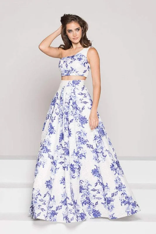 Colors Dress Two Piece Asymmetric Floral Evening Dress 1836 Best party dresses for wedding guests