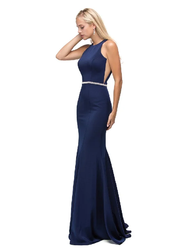 Dancing Queen High Jewel Mermaid Gown in Navy 9757 Best party dresses for dancing