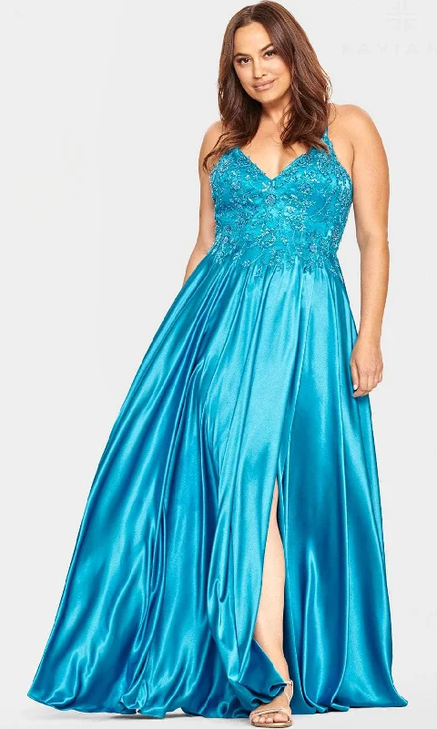 Faviana 9533 - Embroidered Charmeuse Evening Dress Graduation party dresses