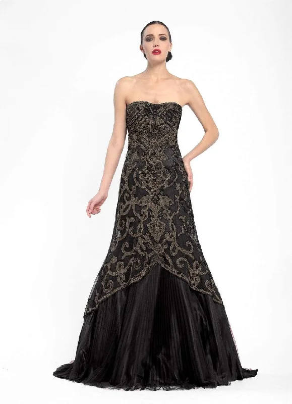 Sue Wong - Sweetheart Flutter Trumpet Gown N5360 - 1 pc Champagne in Size 4 Available Y2K party dresses