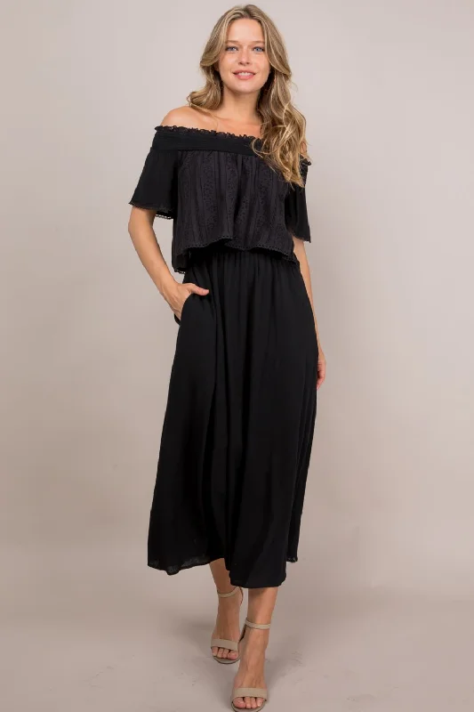 Off Shoulder Lace Maxi Dress Luxury maxi dresses