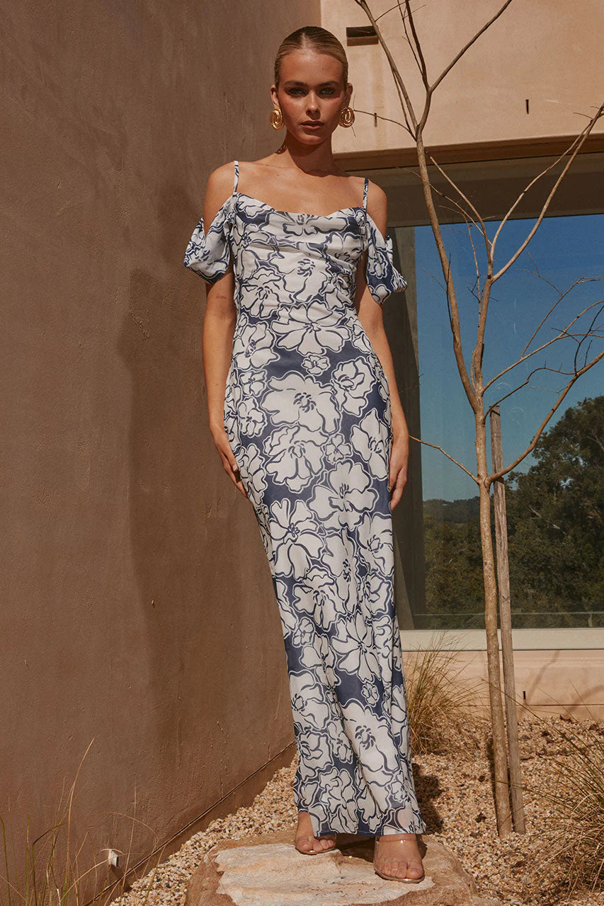 KELANI MAXI DRESS - NAVY FLORAL Holiday maxi dresses