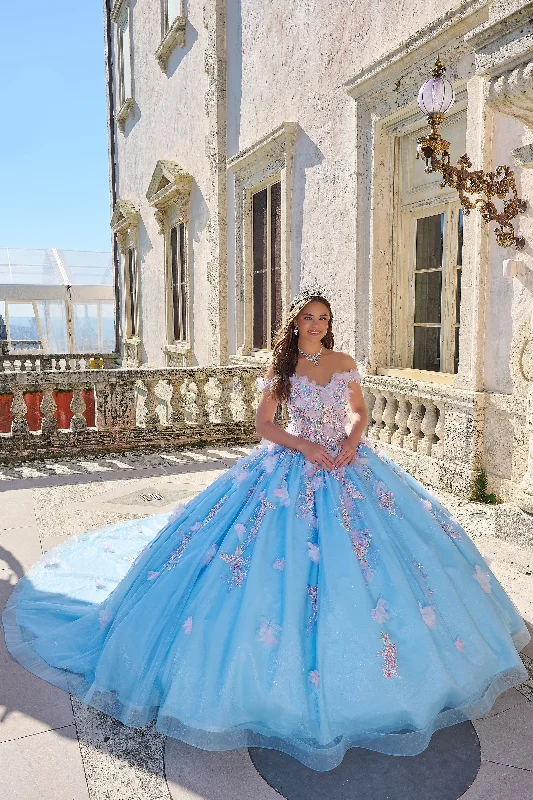 3D Floral Off Shoulder Quinceanera Dress by Amarra 54228 Floral dresses under $50