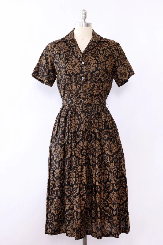 1940s Baroque Day Dress S/M Comfortable unclassified dresses