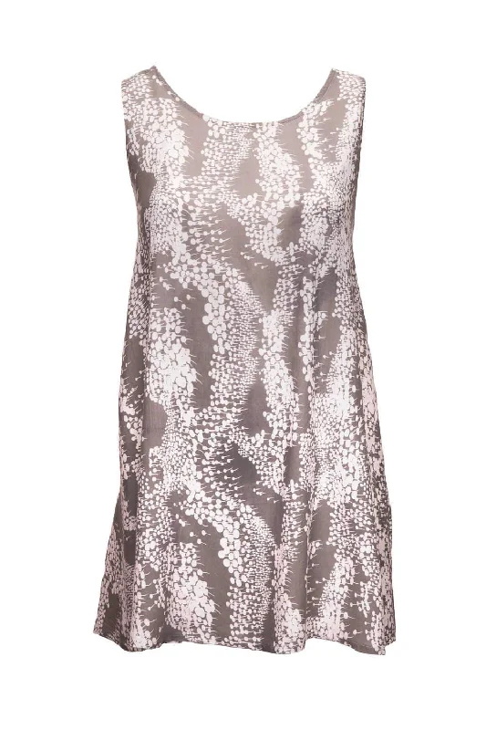 A-line Sun Dress - Grey & White A-line unclassified dresses