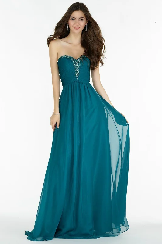 Alyce Paris - 8022SC Bead-Ornate Strapless Sweetheart Chiffon Dress Best-selling unclassified dresses