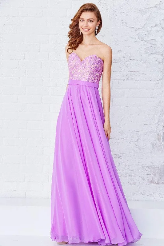 Angela & Alison - Beaded Sweetheart Neck Evening Dress 71112SC Tulle unclassified dresses