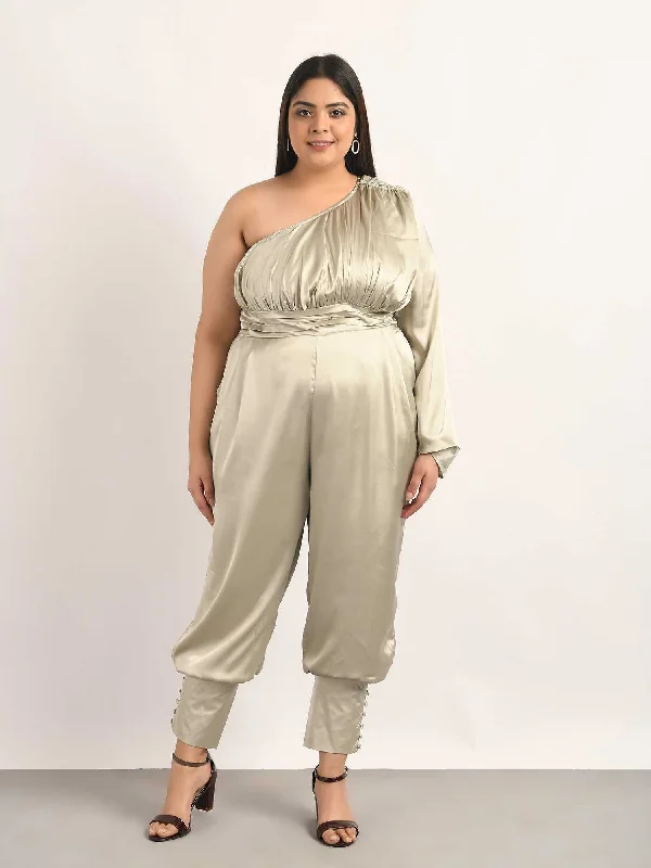 Attic Curves Shining Star Silver Jumpsuit Sequin unclassified dresses