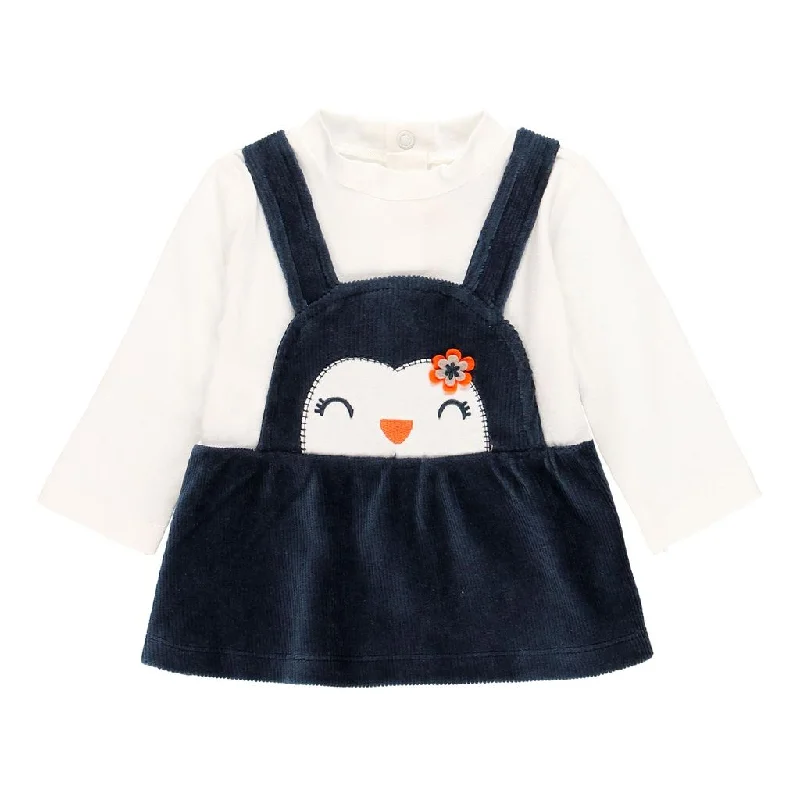 Navy Penguin Pinafore Dress Cocktail unclassified dresses