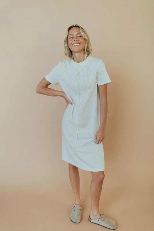 Brianna Knit Dress In Heather Grey Engagement unclassified dresses