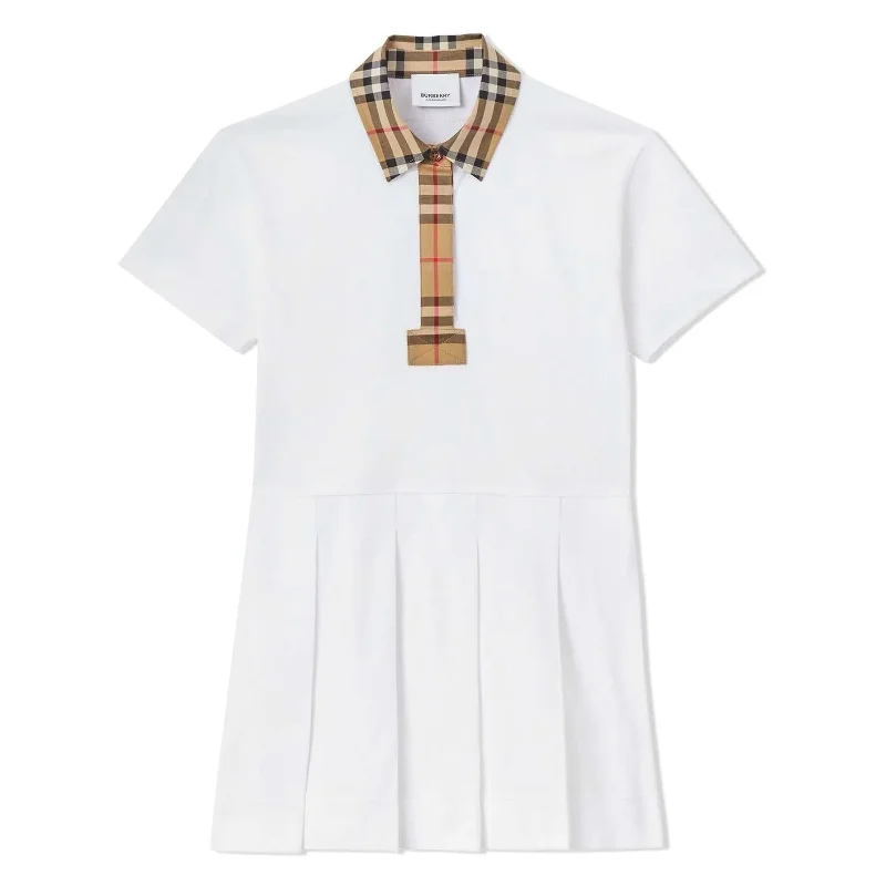 White Polo Dress Ruched unclassified dresses