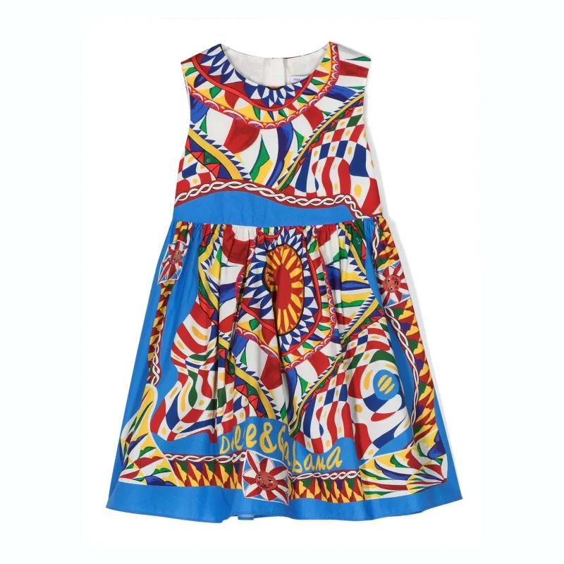 Multicolor Carreto Sleeveless Dress Formal unclassified dresses