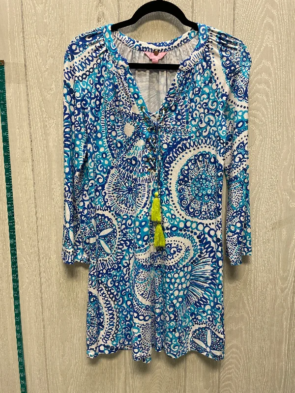 Dress Designer By Lilly Pulitzer In Blue & White, Size:Xs Plus size unclassified dresses