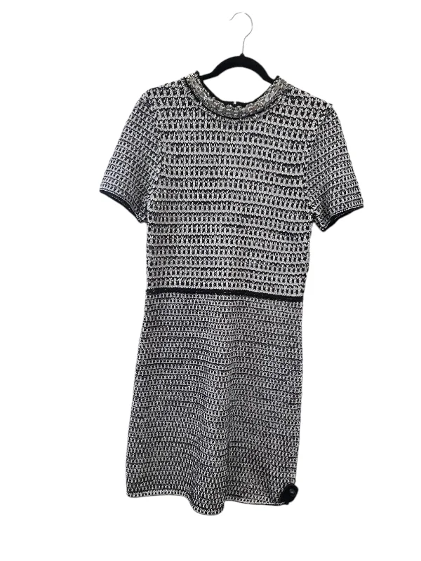 Dress Designer By Tory Burch In Blue & Silver, Size: M Designer unclassified dresses