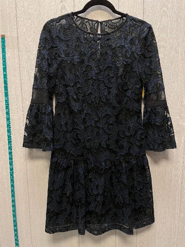 Dress Work By Donna Morgan In Black & Blue, Size: Xs Cotton unclassified dresses