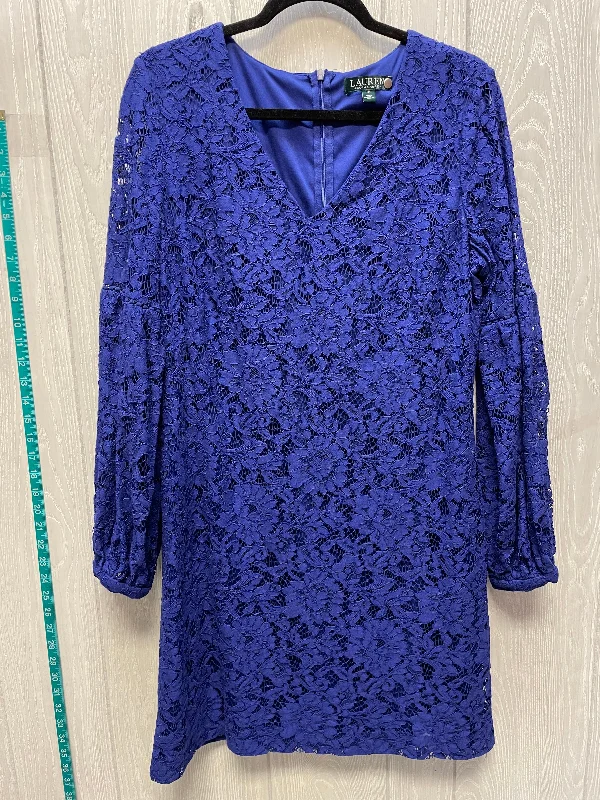 Dress Work By Lauren By Ralph Lauren In Blue, Size: Xl Date night unclassified dresses