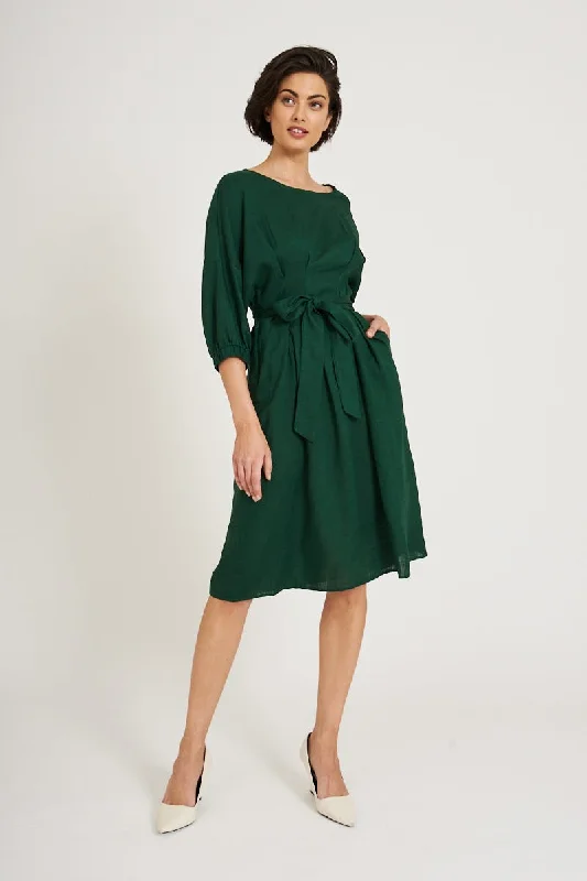 Fifi Dress in Forest Green Soft fabric unclassified dresses