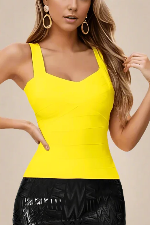 Jay Bandage Top - Sun Yellow Unique unclassified dresses