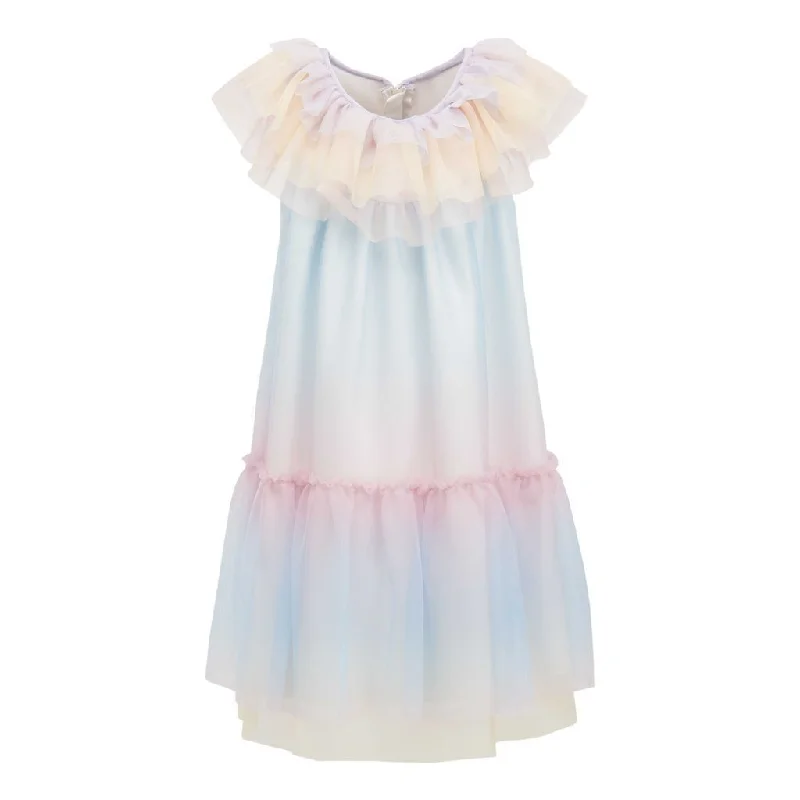 Multi Rainbow Pleated Dress Stretchy unclassified dresses