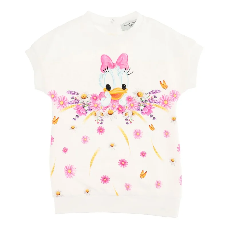 White Disney Daisy Duck Dress Tiered unclassified dresses