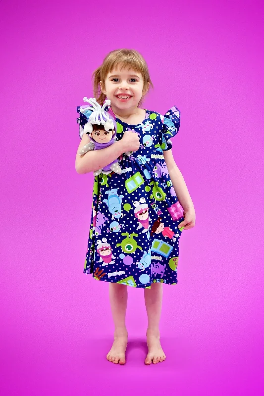 Monster Friends Milk Silk Flutter Dress Party unclassified dresses