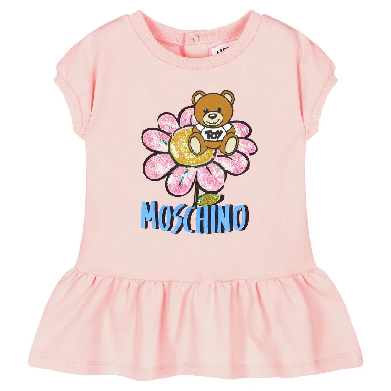 Pink Teddy Bear Logo Dress Club unclassified dresses