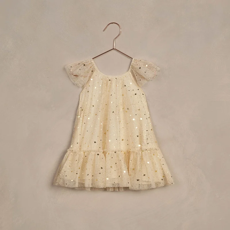 NORALEE - Edie Dress | Champagne Stars Tiered unclassified dresses