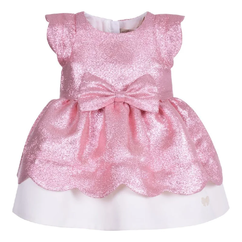 Pink Scalloped Bodice Dress+Bloomers Open-back unclassified dresses