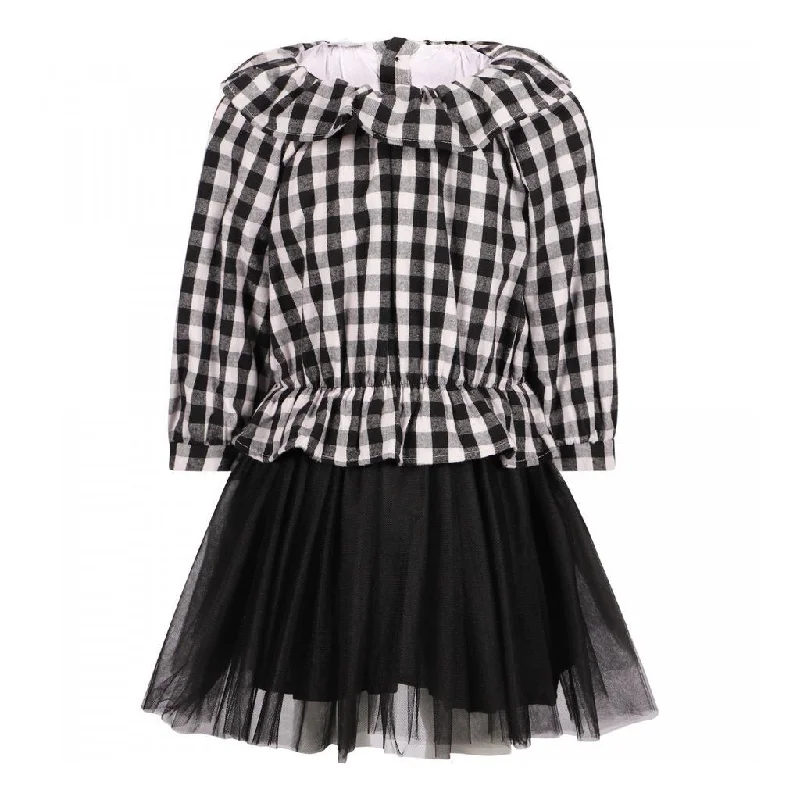 Black Plaid Tutu Dress Graduation unclassified dresses